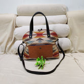 Messenger Bag aus Baumwolle und Leinen mit einem Schulterriemen